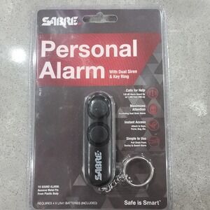 Sabre Black Plastic Personal Security Alarm PA-01 New Unopened